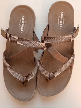 Merrell Brindle Strappy Sandals Air Cushion Memory Foam Women’s Size 10
